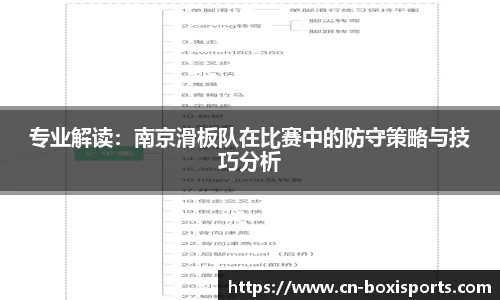 专业解读：南京滑板队在比赛中的防守策略与技巧分析